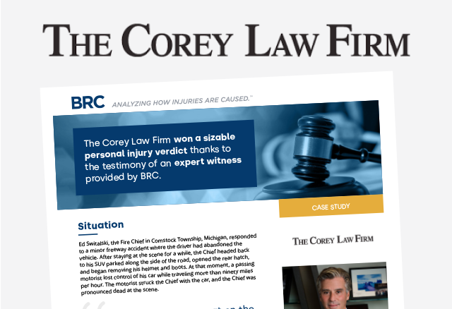 Corey Law Firm case study artwork