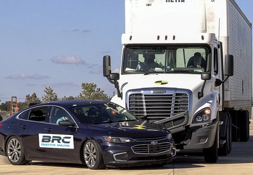 BRC data driven explanations of a crash test